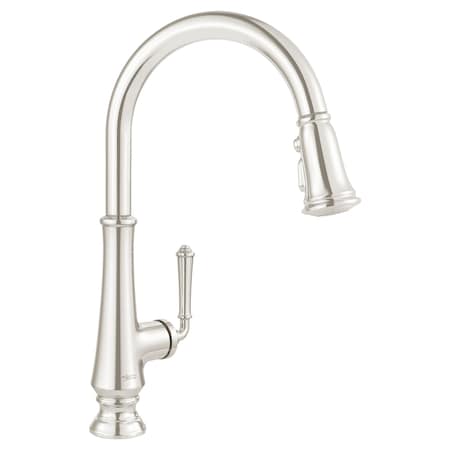 American Standard Delancey 1-Handle High-Arc Pull-Down Kitchen Faucet, Polished Nickel 4279300.013